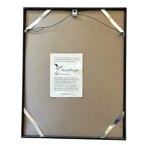 Brian Andreas Story People Matted Framed Art Print Signed 1994 "Partial Virtue" - Picture 6 of 6